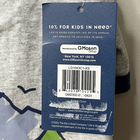 Life Is Good Dog T Shirt XS Gray Blue Outdoors Trees Pet Puppy Gift NWT - Picture 5 of 10